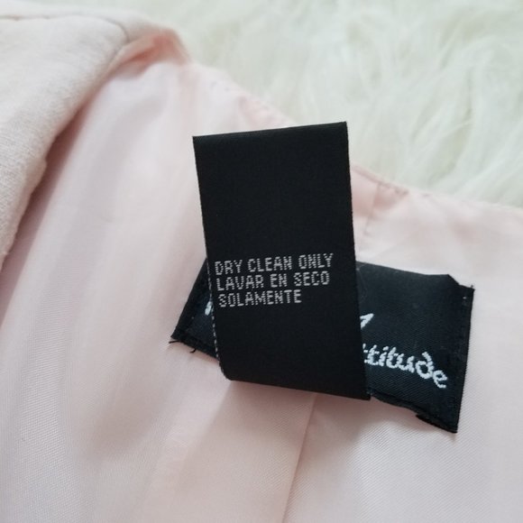 Vtg Positive Attitude Womens 12P Button Up Dress Sailor Collar Linen Blend Pink - Picture 5 of 9